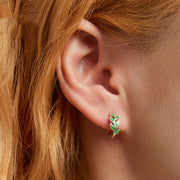 sterling silver green branch stud earrings - MRSLM