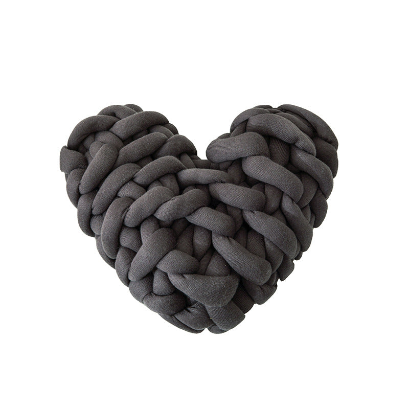 heart-shaped decorative knot cushion, view 12 - MRSLM