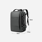 expandable USB travel backpack, view 3 - MRSLM
