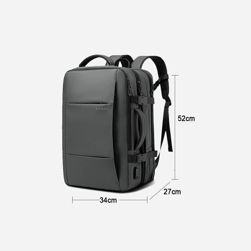 expandable USB travel backpack, view 3 - MRSLM