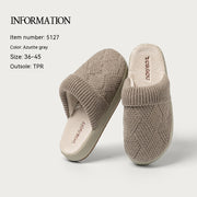 fleece-lined winter indoor slippers, view 3 - MRSLM