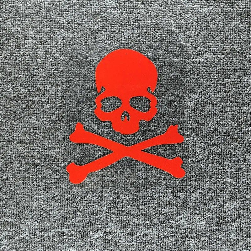 Reflective skull and crossbones car sticker, view 5 - MRSLM