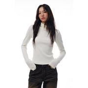 Women's high neck pullover t-shirt, view 3 - MRSLM