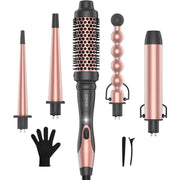 professional 5-in-1 curling iron and hot air brush set - MRSLM
