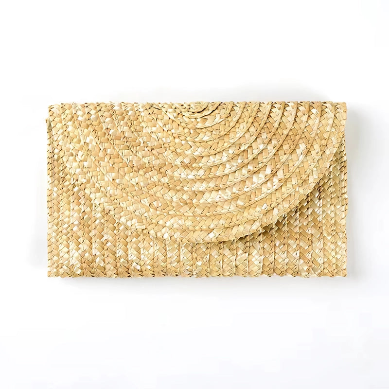 grass woven large capacity clutch bag, view 6 - MRSLM