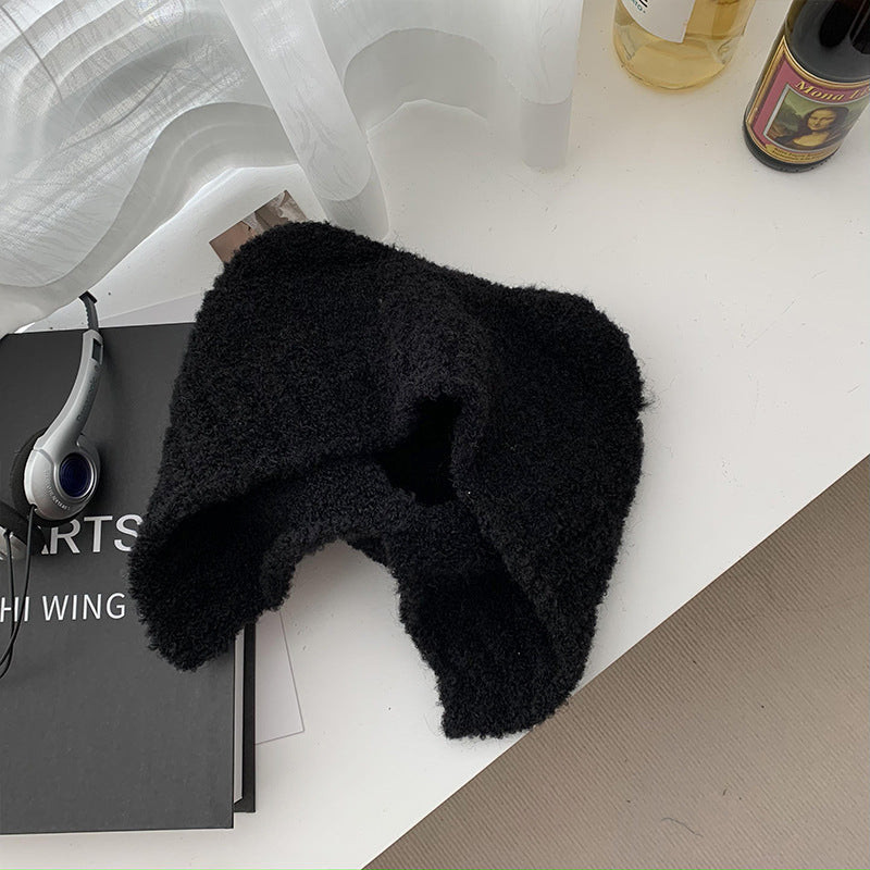 bear ear knitted wool hat for women, view 6 - MRSLM