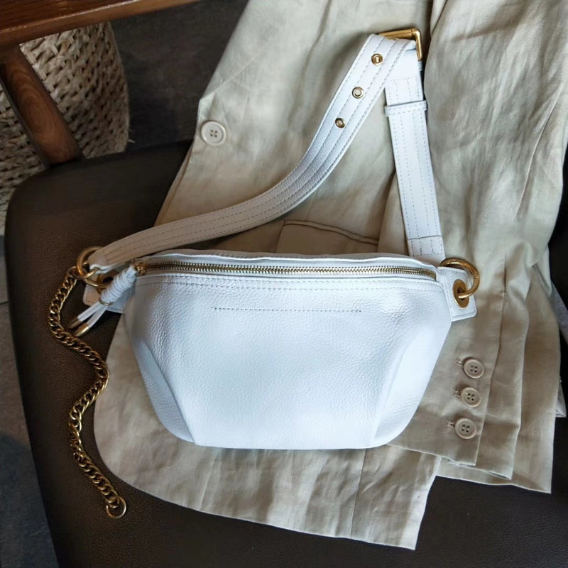 leather shoulder messenger bag, view 8 - MRSLM