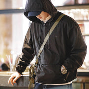 men's half-zip hooded jacket, view 9 - MRSLM