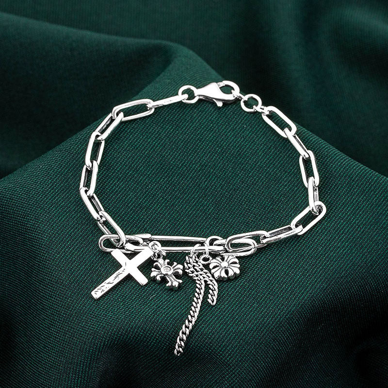 old thai silver cross bracelet - MRSLM