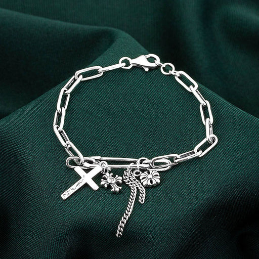 old thai silver cross bracelet - MRSLM