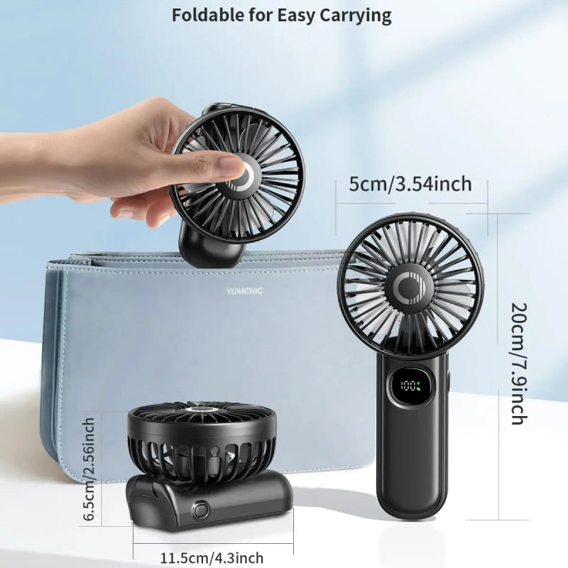 foldable handheld fan, view 8 - MRSLM