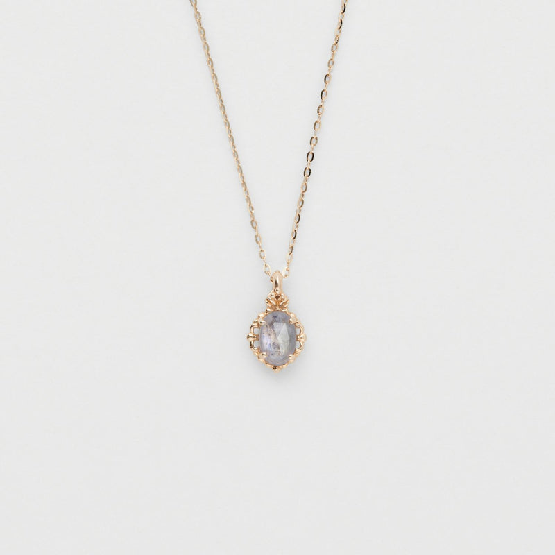 natural cordierite stone necklace, view 2 - MRSLM