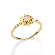 opal pearl lotus flower ring, view 3 - MRSLM
