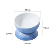 planet shape ceramic pet bowl, view 3 - MRSLM