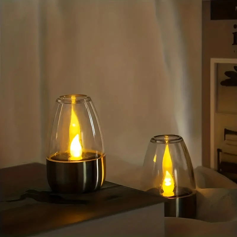 solar led candle lantern, view 2 - MRSLM