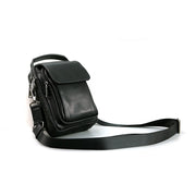 retro cowhide messenger bag, view 3 - MRSLM