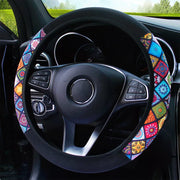 ethnic style print steering wheel cover - MRSLM