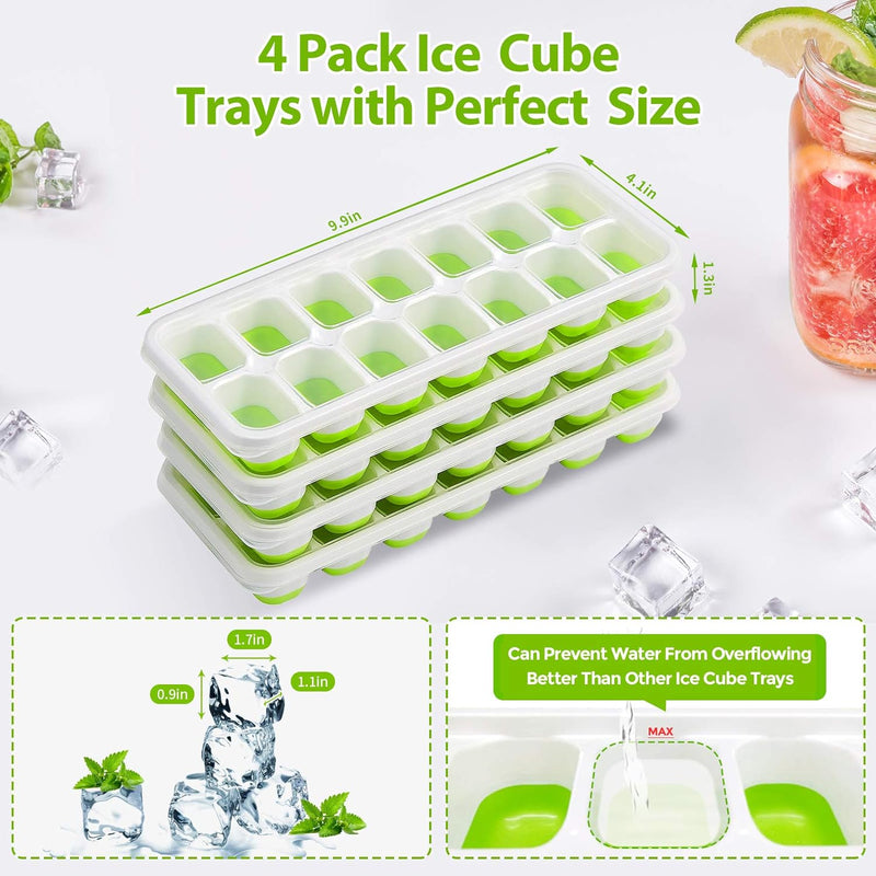 silicone ice cube tray with lid, view 9 - MRSLM