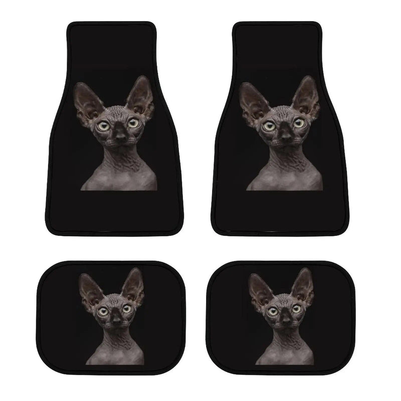 Sphynx cat print car floor mat set, view 8 - MRSLM