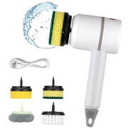 electric spin scrubber with 4 brush heads, view 3 - MRSLM