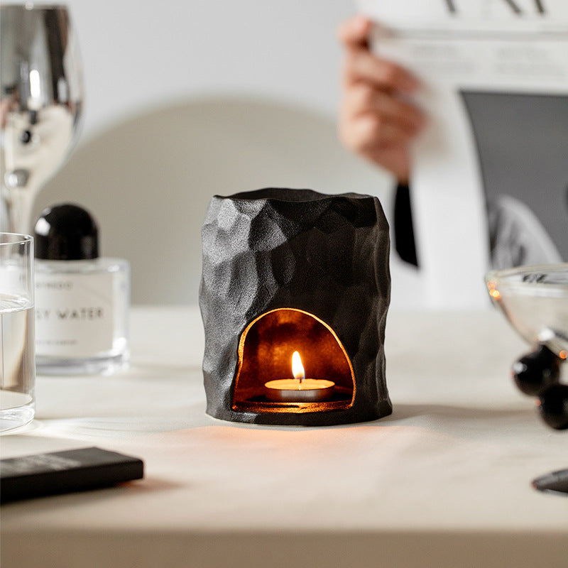 nordic style essential oil burner with candle holder, view 7 - MRSLM