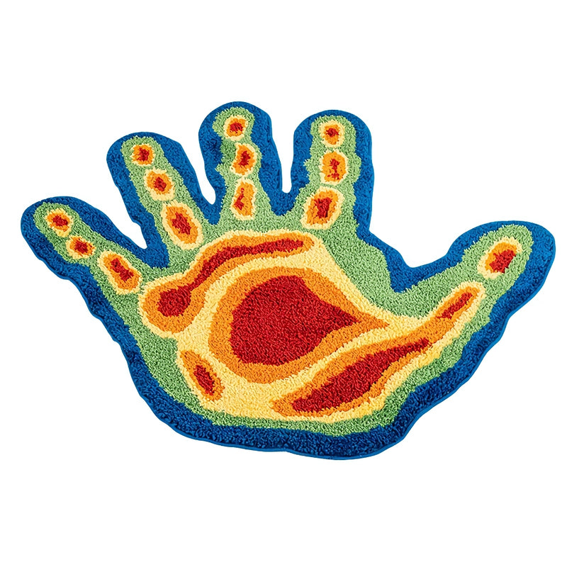 hand tufted art rug with 3d hand design, view 4 - MRSLM
