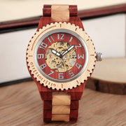 bamboo wood automatic watch, view 3 - MRSLM