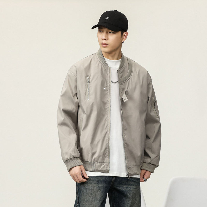 men's casual baseball jacket, view 2 - MRSLM