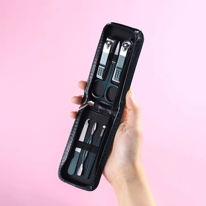 6-piece stainless steel manicure and pedicure set, view 4 - MRSLM
