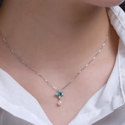vintage silver pearl necklace - MRSLM