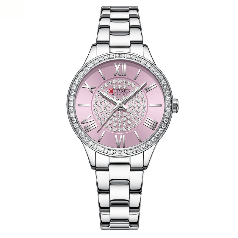 Women's casual steel strap quartz watch, view 7 - MRSLM