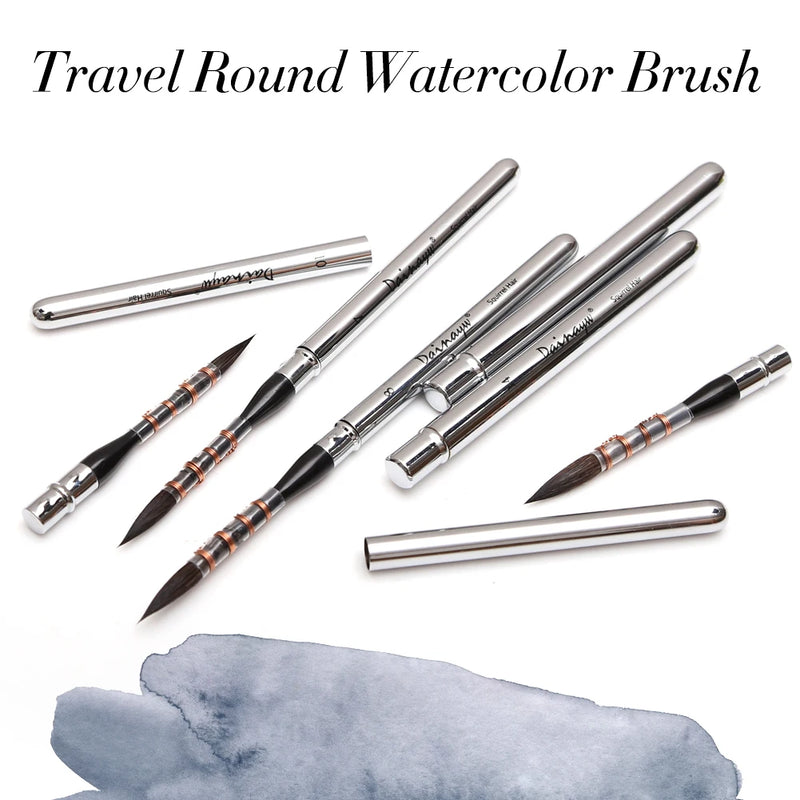 6-piece travel watercolor paint brushes, view 4 - MRSLM