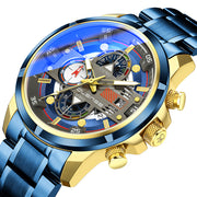 men's multifunction sports watch steel strap, view 6 - MRSLM