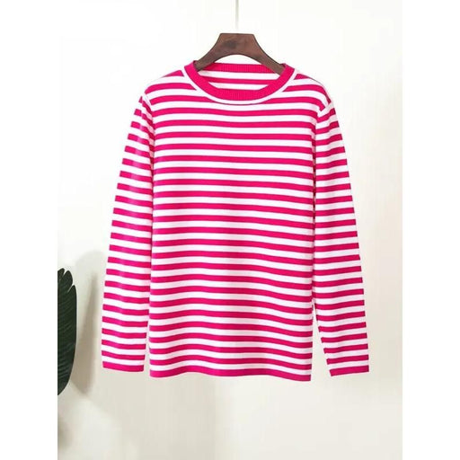 knitted stripe sweater, view 2 - MRSLM
