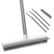 Rubber broom and carpet rake with squeegee, view 4 - MRSLM