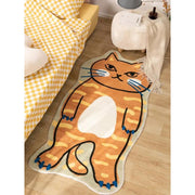 cute cat cartoon living room rug, view 7 - MRSLM