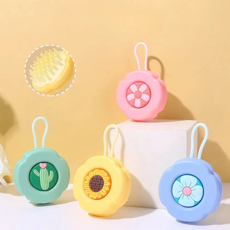 flower pattern silicone shampoo brush, view 6 - MRSLM
