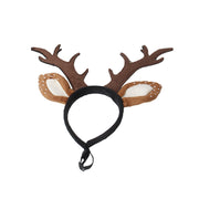 Plush Christmas reindeer antler headband for dogs and cats, view 3 - MRSLM