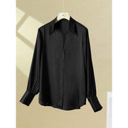silk v-neck blouse, view 24 - MRSLM