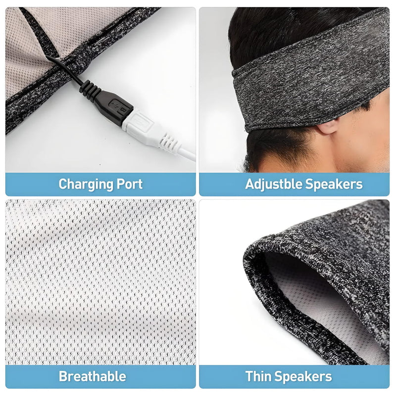 wireless bluetooth sleep headband with speakers, view 6 - MRSLM