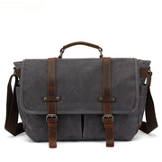 waxed canvas crossbody bag, view 5 - MRSLM