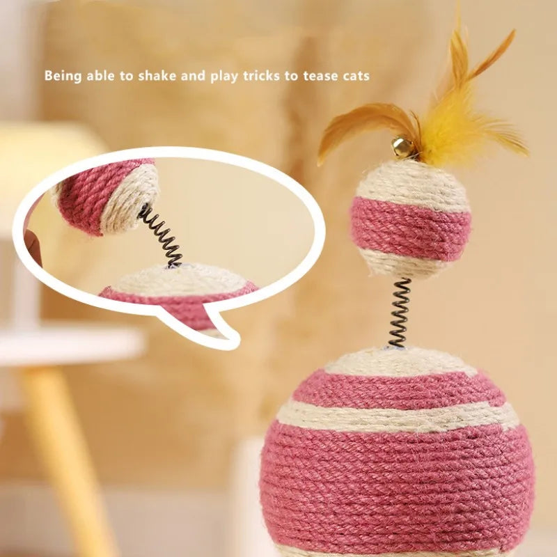 sisal cat scratcher climbing frame, view 4 - MRSLM