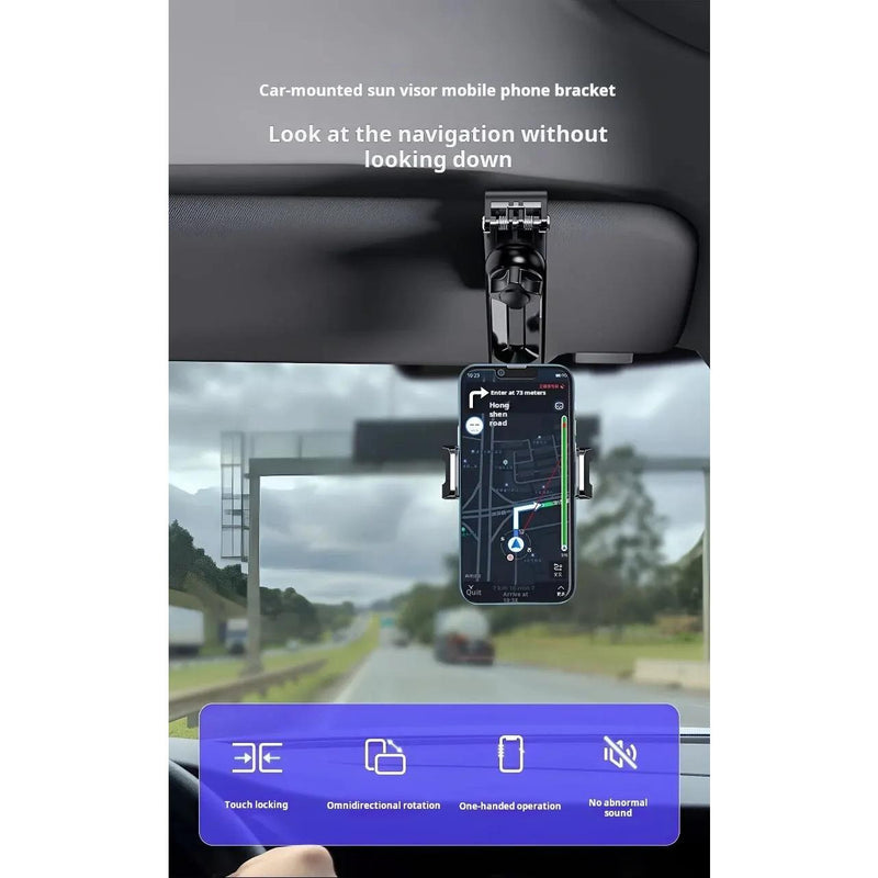 Rearview mirror car phone mount, view 11 - MRSLM