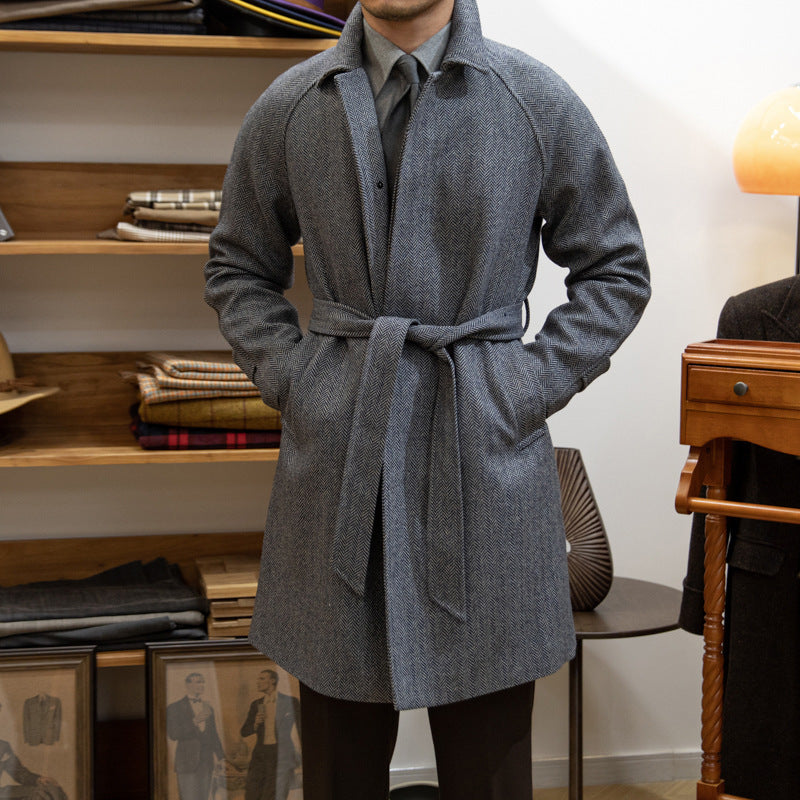 Slim fit mid-length wool coat - MRSLM