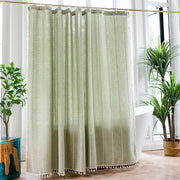 bohemian tassel shower curtain, view 8 - MRSLM