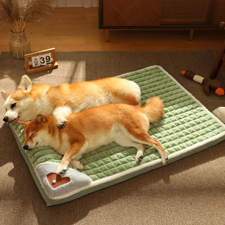 cozy plaid pet sofa bed, view 4 - MRSLM