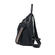 genuine leather plaid backpack, view 7 - MRSLM
