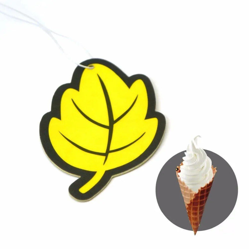 vanilla leaf car air freshener, view 6 - MRSLM
