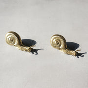 Retro snail brass cabinet handle, view 2 - MRSLM