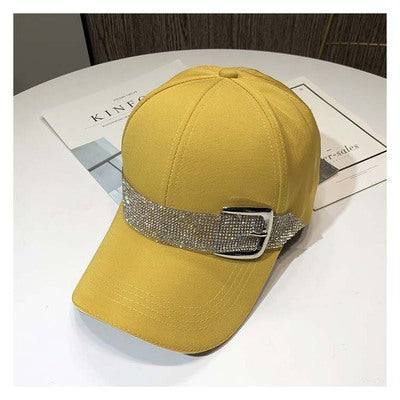 rhinestone letter baseball cap - MRSLM